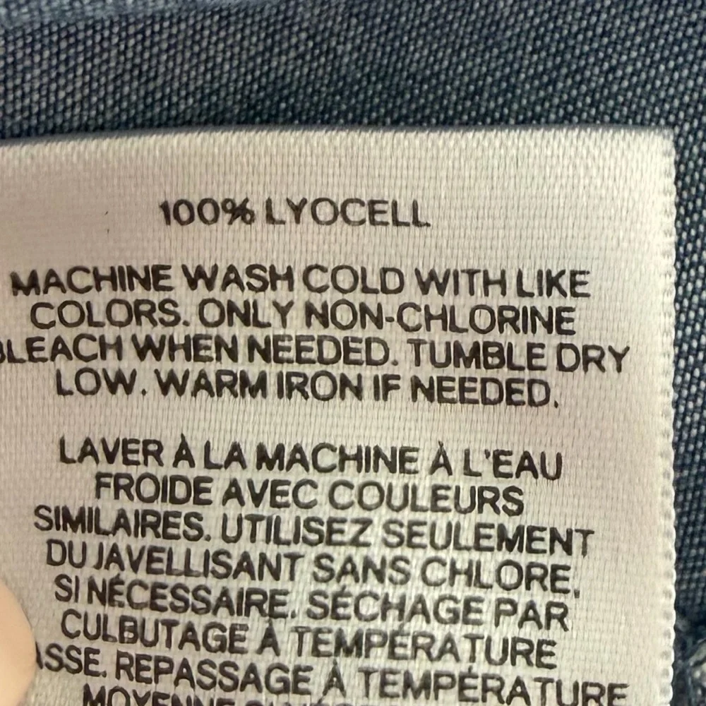 Express Light Denim Puff Sleeve Button Front Mini Shirt Dress Size S - Picture 7 of 11